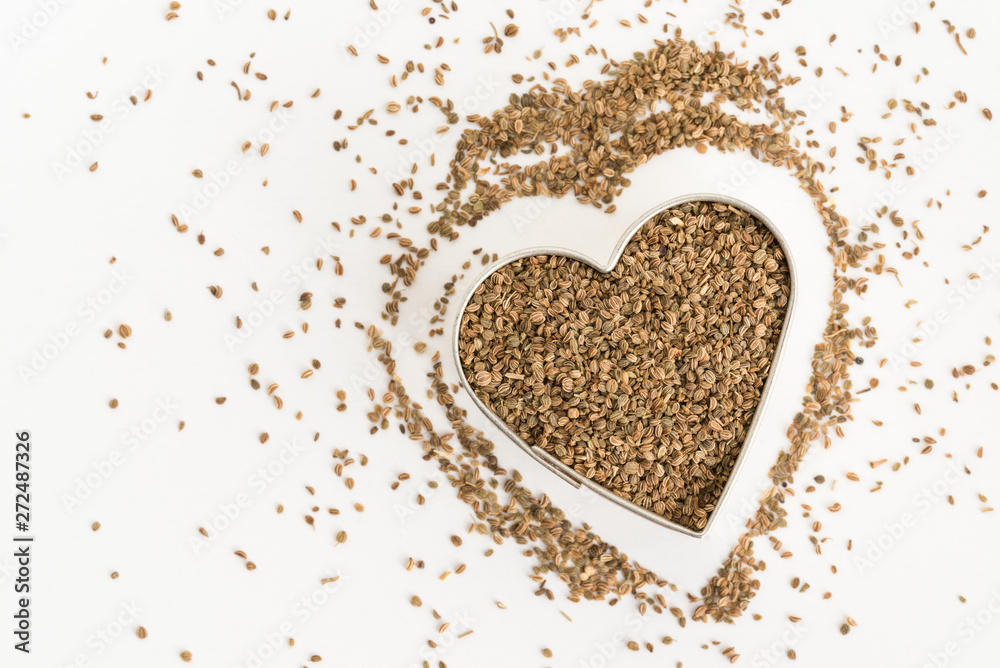 Celery Seeds In a Heart Shape Celery Seeds In a Heart Shape