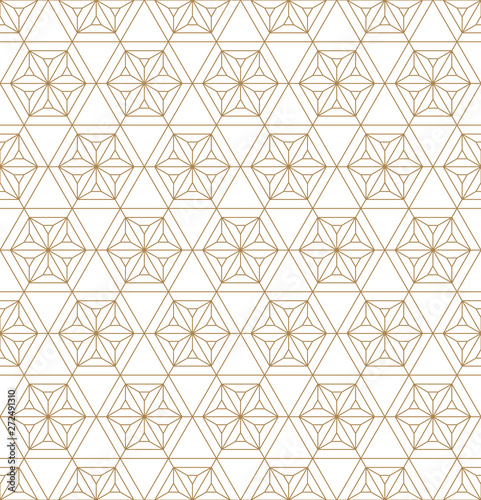 Seamless geometric pattern based on japanese ornament kumiko .
