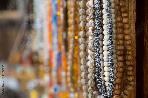 Souvenirs shop in Lagich village, Azerbaijan. Beautiful photo of souvenir shops in the Village bazaar