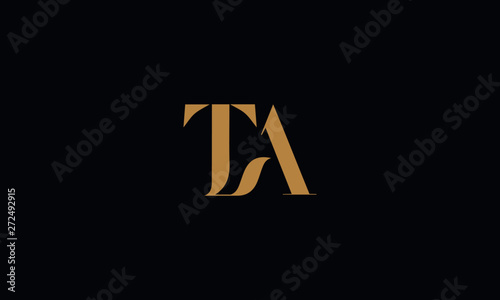 TA logo design template vector illustration photo
