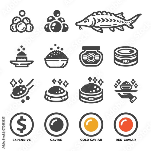 carviar and product icon set,vector and illustration