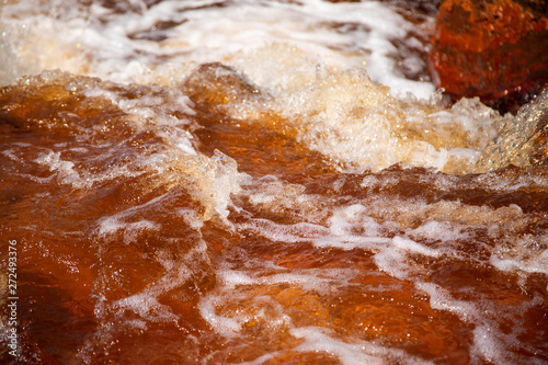 Red water in Rio Tinto, Huelva