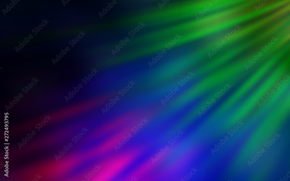 Dark Multicolor vector colorful blur background.