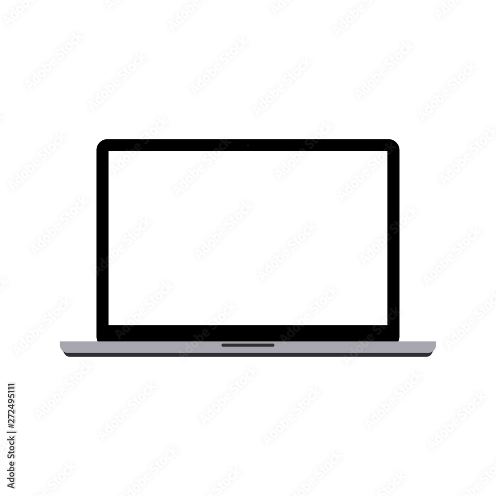 realistic black laptop computer display Isolated on white background. Vector Illustration. realistic black laptop computer display Isolated on white background. Vector Illustration.