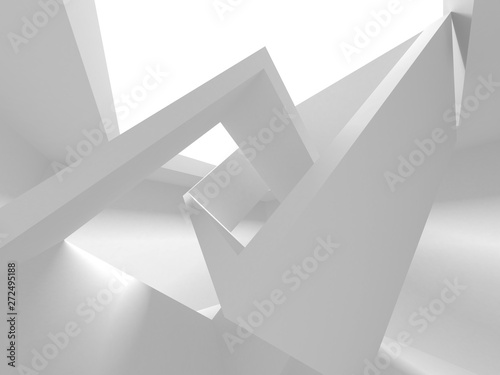 Futuristic White Architecture Design Background