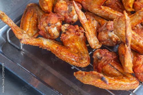 closeup photo of chicken on the grill