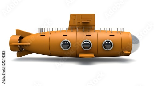 Obraz na plátne 3d illustration of Yellow Submarine