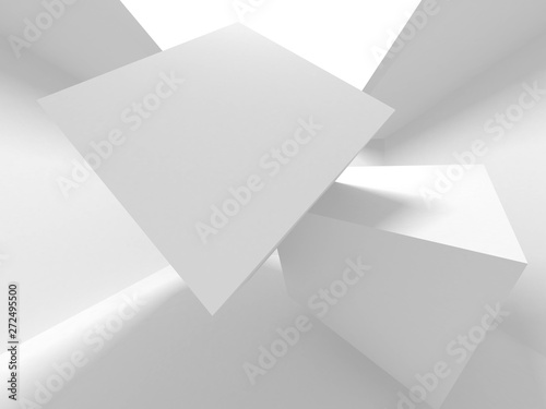 Futuristic White Architecture Design Background