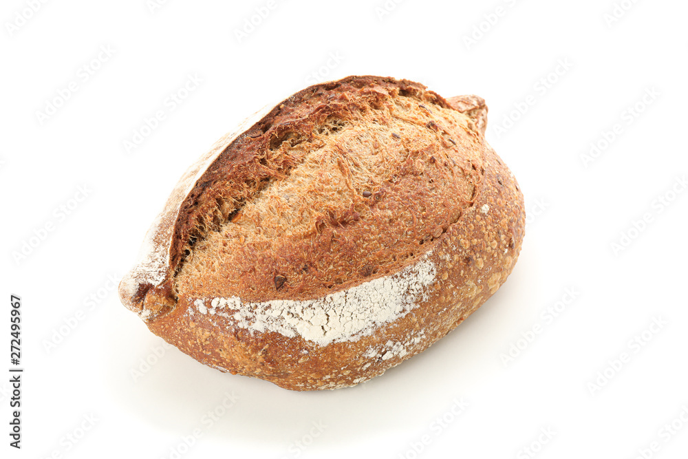 Wheat bread isolated on white background. Bakery products Wheat bread isolated on white background. Bakery products