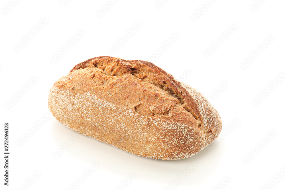 Wheat bread isolated on white background. Bakery products Wheat bread isolated on white background. Bakery products
