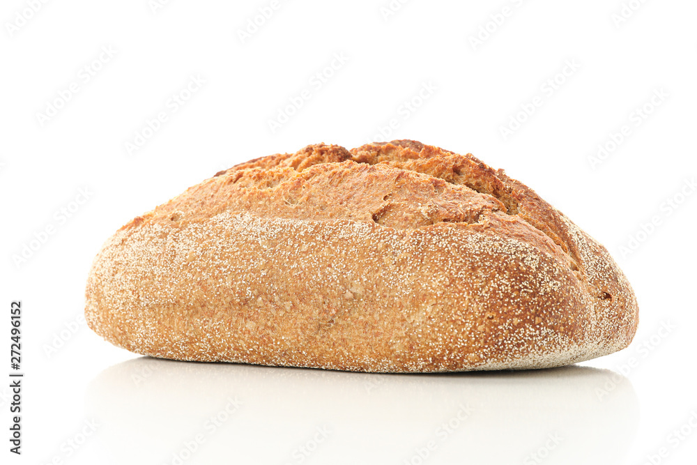 Wheat bread isolated on white background. Bakery products Wheat bread isolated on white background. Bakery products