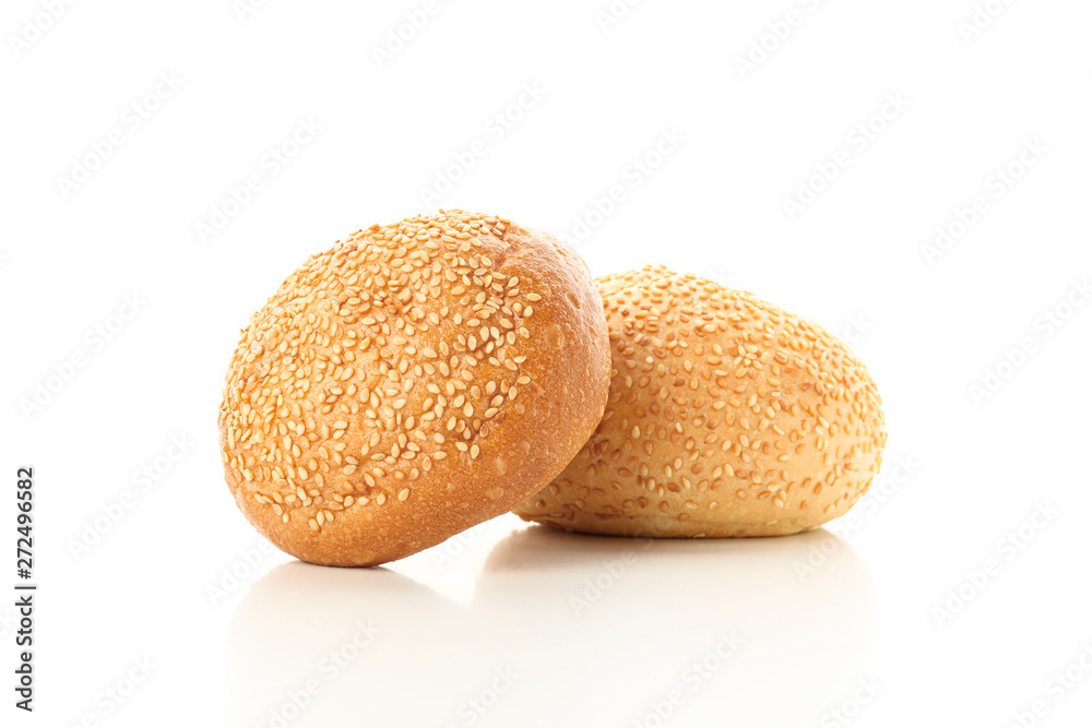 Buns isolated on white background. Bakery products Buns isolated on white background. Bakery products