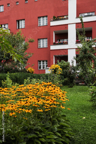 Obraz na płótnie Hufeisensiedlung Berlin, Bauhaus Archtiektur w salonie