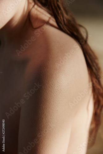 Wallpaper Mural Close-up of woman shoulder with goose bumps at spa Torontodigital.ca