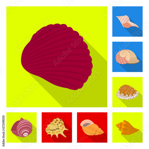 Vector illustration of animal and decoration sign. Collection of animal and ocean vector icon for stock.