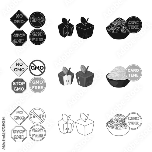 Vector design of test and synthetic sign. Collection of test and laboratory vector icon for stock.