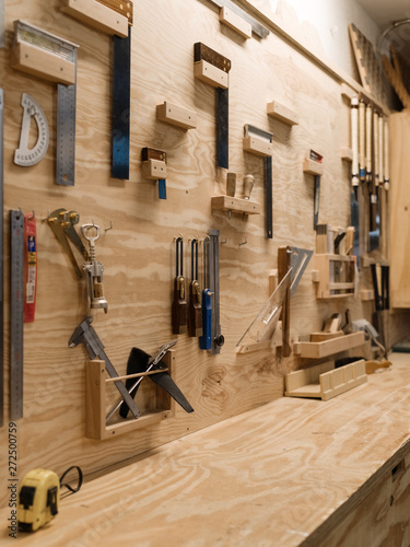 Workbench with different tools