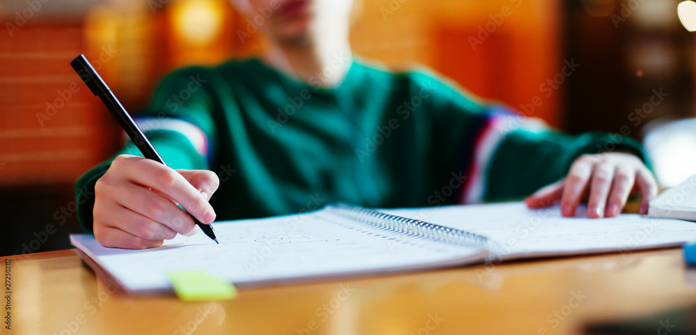 Student on library. Student on library.
