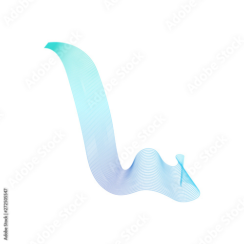 Vector illustration of waterfall cascade