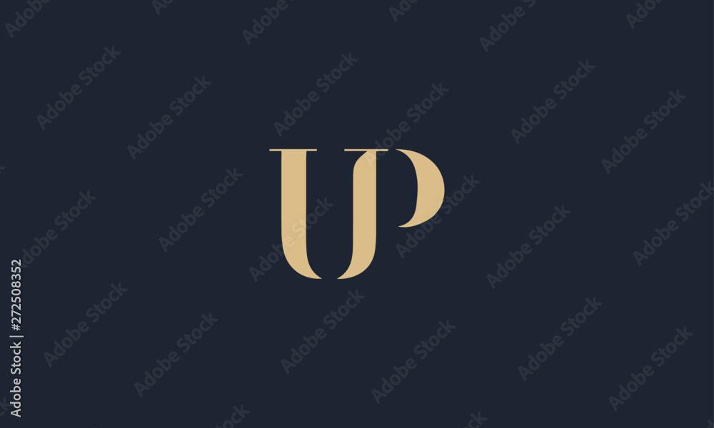 UP logo design template vector illustration