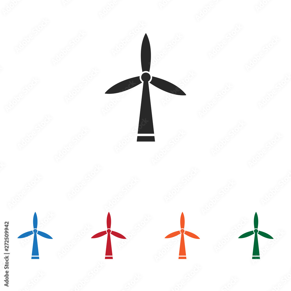 Windmill vector icon Windmill vector icon