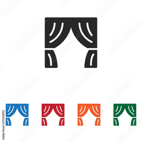 Curtains vector icon