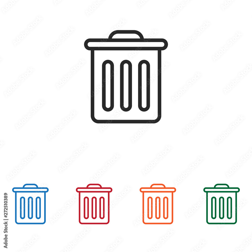 Trash can vector icon