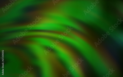 Light Green vector pattern with curved lines.