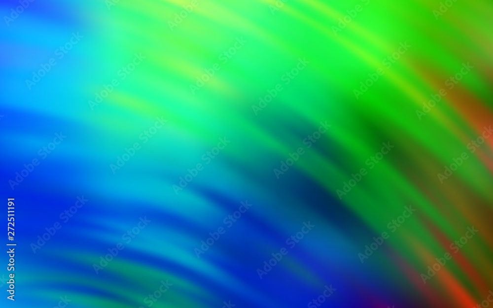 Obraz premium Dark Multicolor vector template with curved lines.