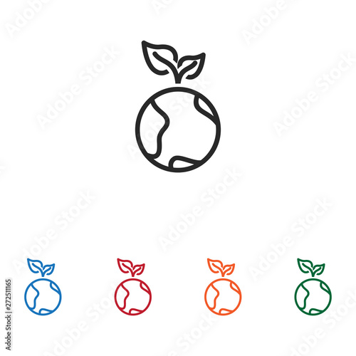 Green earth vector icon
