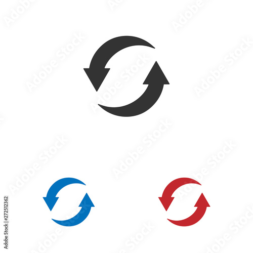 Refresh icon isolated on white background. Refresh icon in trendy design style. Refresh vector icon modern and simple flat symbol for web site, mobile app, UI. Refresh icon vector illustration, EPS10.