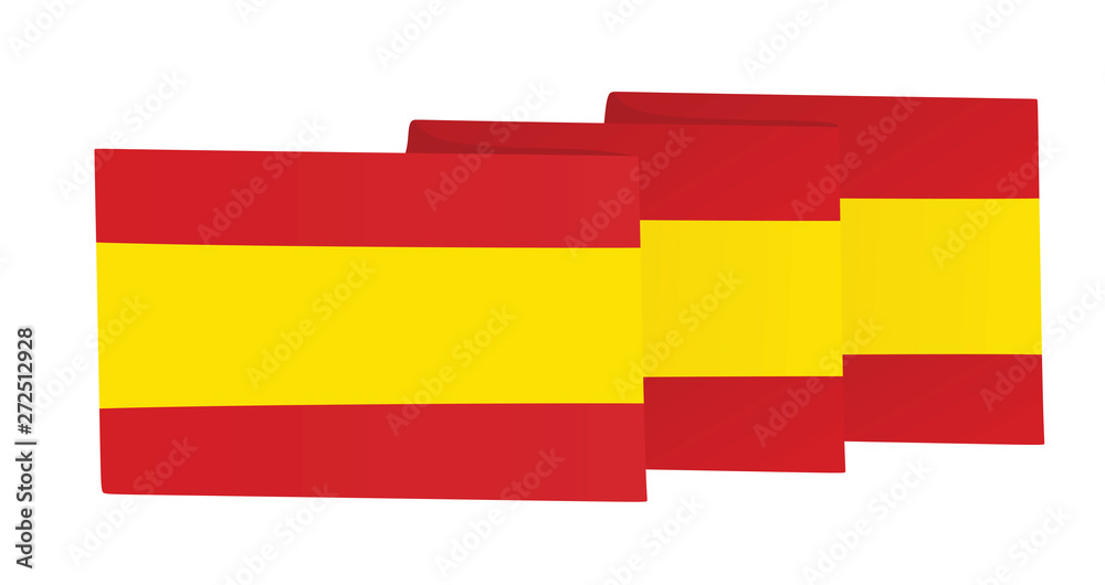 Obraz premium Spain national flag. vector illustration