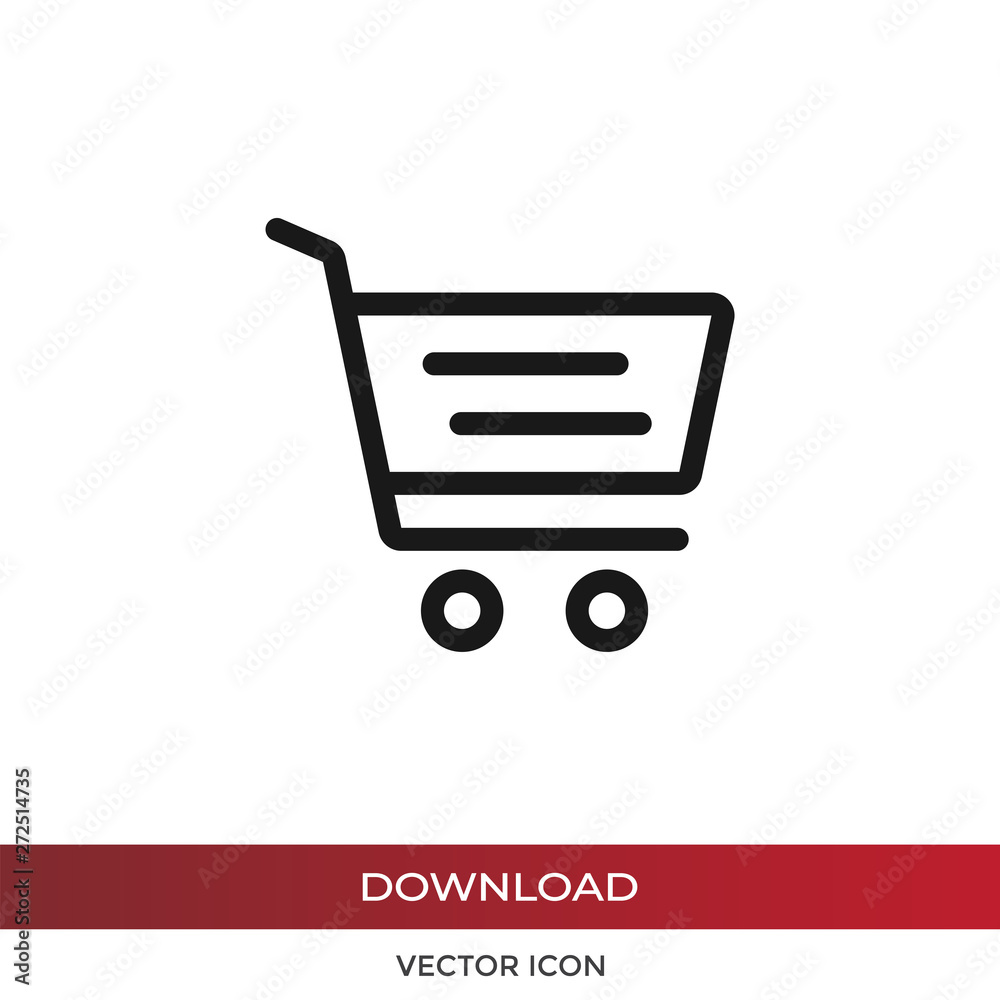Shopping cart vector icon in modern design style for web site and mobile app Shopping cart vector icon in modern design style for web site and mobile app