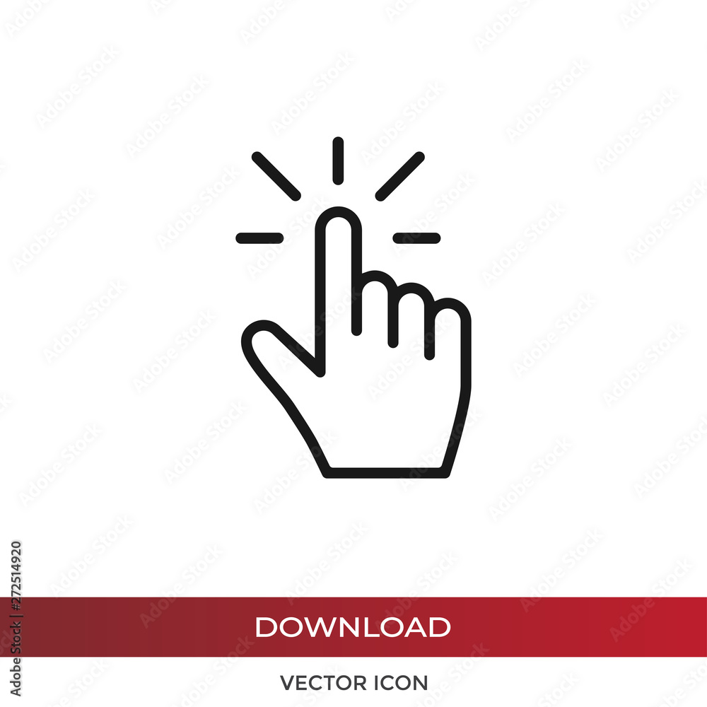 Click vector icon in modern design style for web site and mobile app Click vector icon in modern design style for web site and mobile app