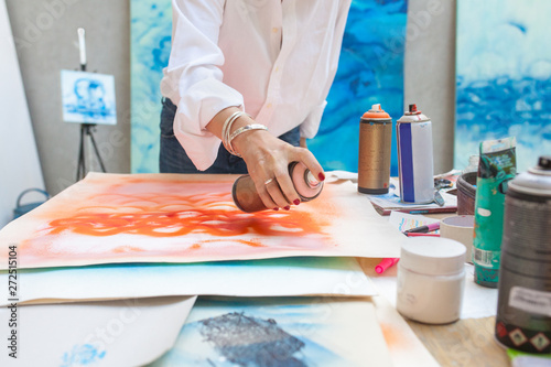 Moment in an artist studio photo