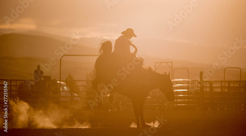 Lander Rodeo at Sunset photo