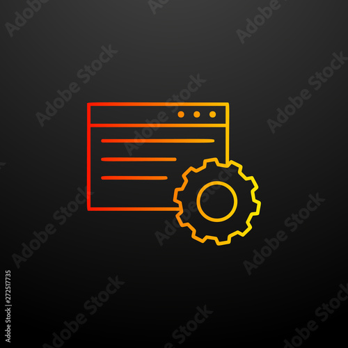 browser setup nolan icon. Elements of automation set. Simple icon for websites, web design, mobile app, info graphics