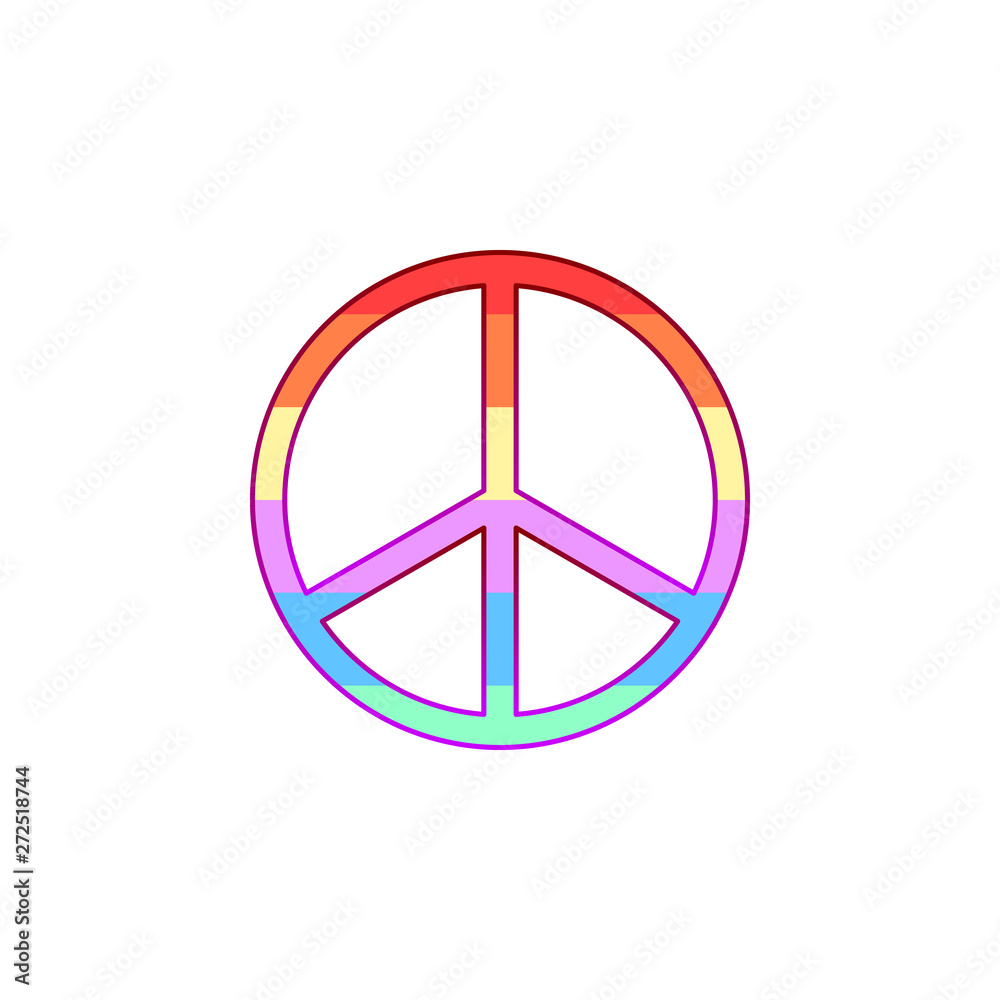 Peace, rainbow, pride day icon. Element of color world pride day icon. Premium quality graphic design icon. Signs and symbols collection icon Peace, rainbow, pride day icon. Element of color world pride day icon. Premium quality graphic design icon. Signs and symbols collection icon
