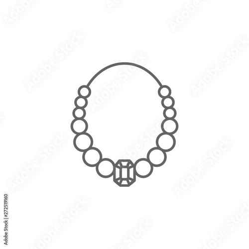 Medieval, necklace icon. Element of medieval period icon. Thin line icon for website design and development, app development. Premium icon