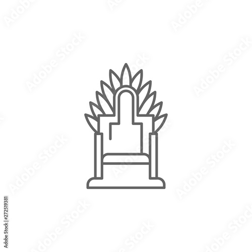 Medieval, throne icon. Element of medieval period icon. Thin line icon for website design and development, app development. Premium icon