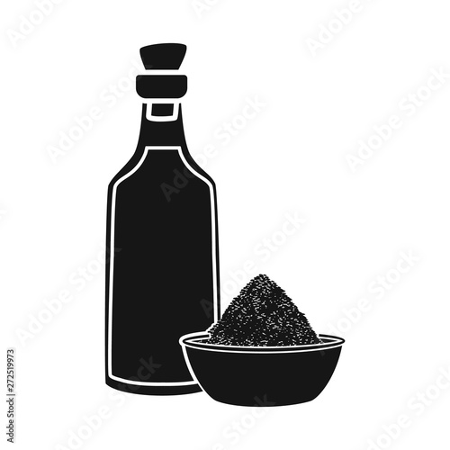 Vector illustration of sesame and seed icon. Collection of sesame and food stock vector illustration.