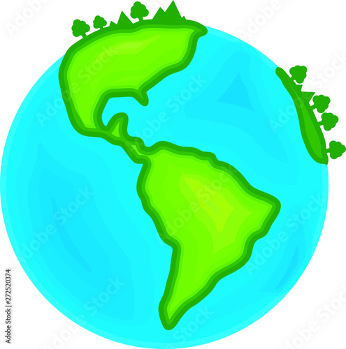 Global world earth graphic illustration vector display heath care nature life environment plant tree water earth soil idea concept isolated white background