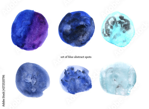 set of blue bubbles