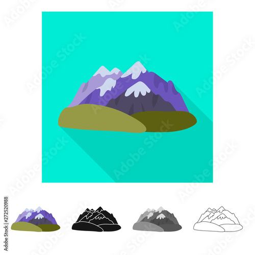Vector design of mountain  and rocky  logo. Set of mountain  and peak  stock vector illustration.