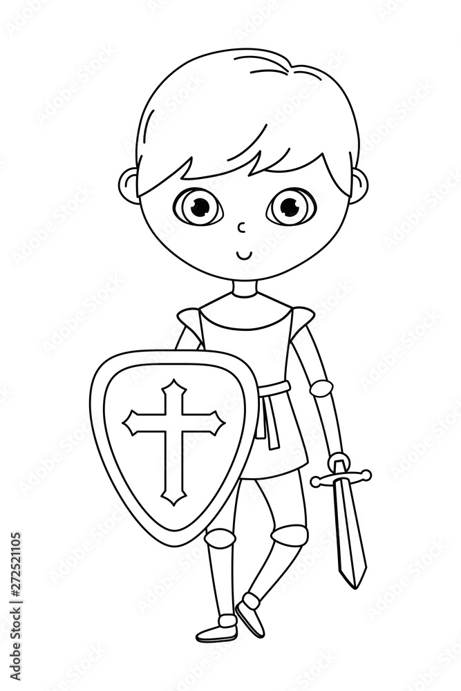 Isolated medieval knight design vector illustration Isolated medieval knight design vector illustration