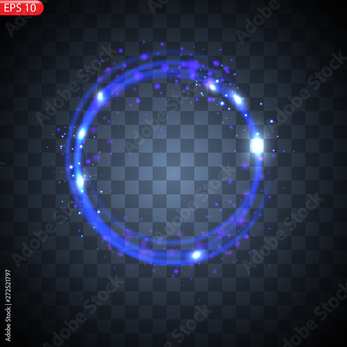 Vector frame with lights effects