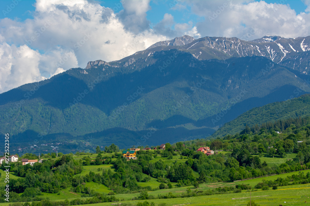  The town of Zarnesti in Brasov county, Romania