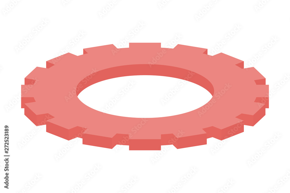 Isolated gear part design vector illustration