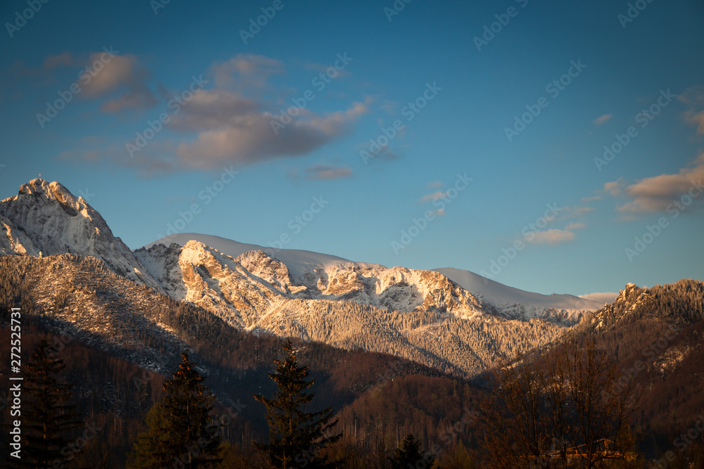 Vysoky Tatra mountains in Zakopane, popular winter tourist centre in Poland