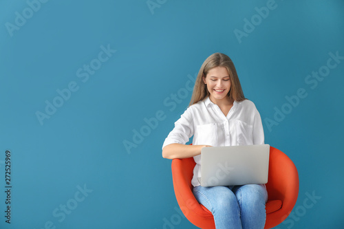 Beautiful young woman with ...